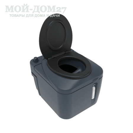 Торфяной туалет Rostok Eco 25 Графит | Мой-Дом27 | Стационарный торфяной биотуалет графитового цвета емкостью верхнего бака 20 л. и&nbsp;нижнего бака 45 л.<br>
 Отличительная черта туалета в разделении фракций в разные ёмкости. Это упрощает обслуживание туалета и избавляет от неприятного запаха в помещении.<br>
Высота сиденья: 45 см